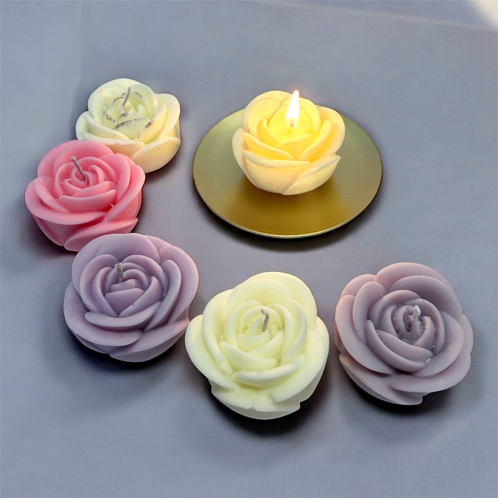Set of 3 rose candles