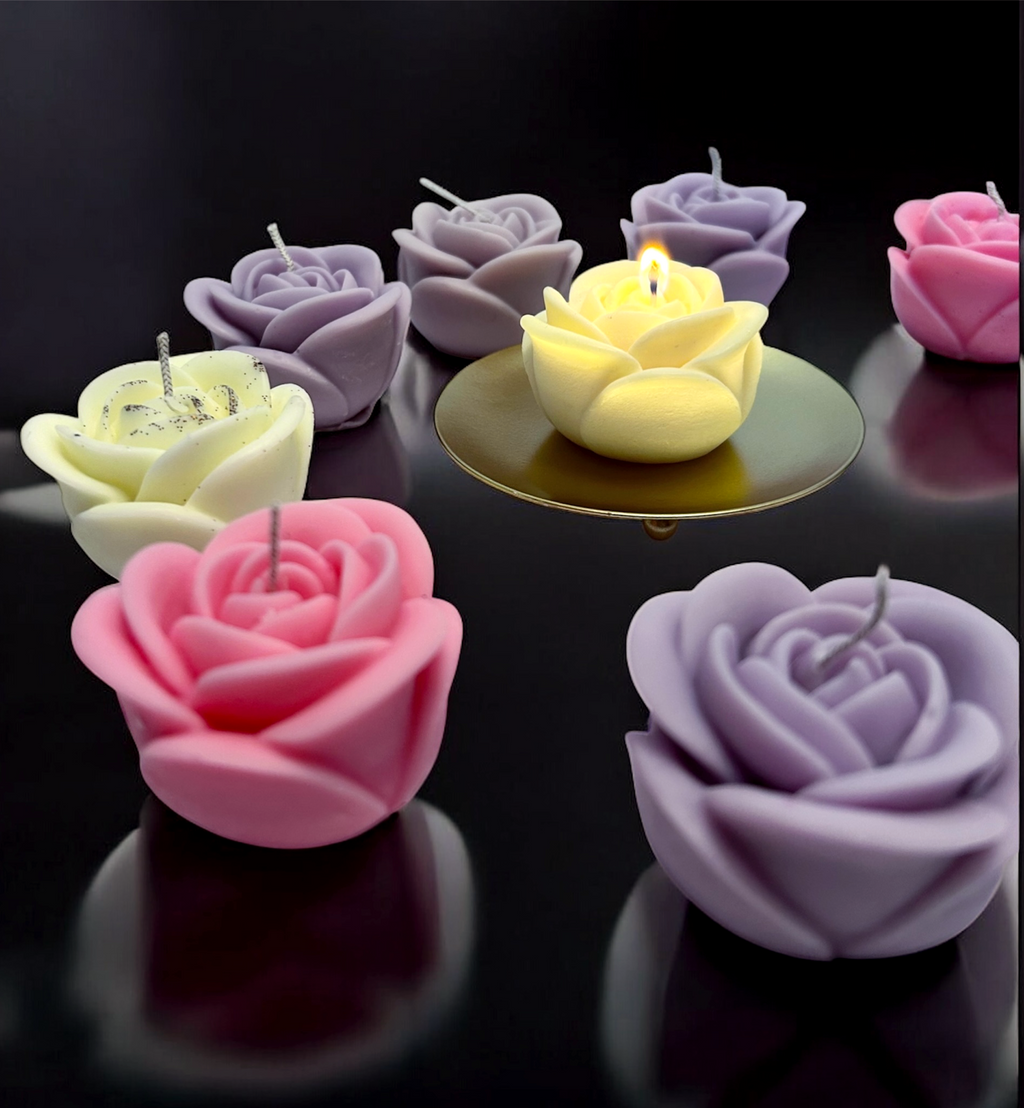 Set of 3 rose candles