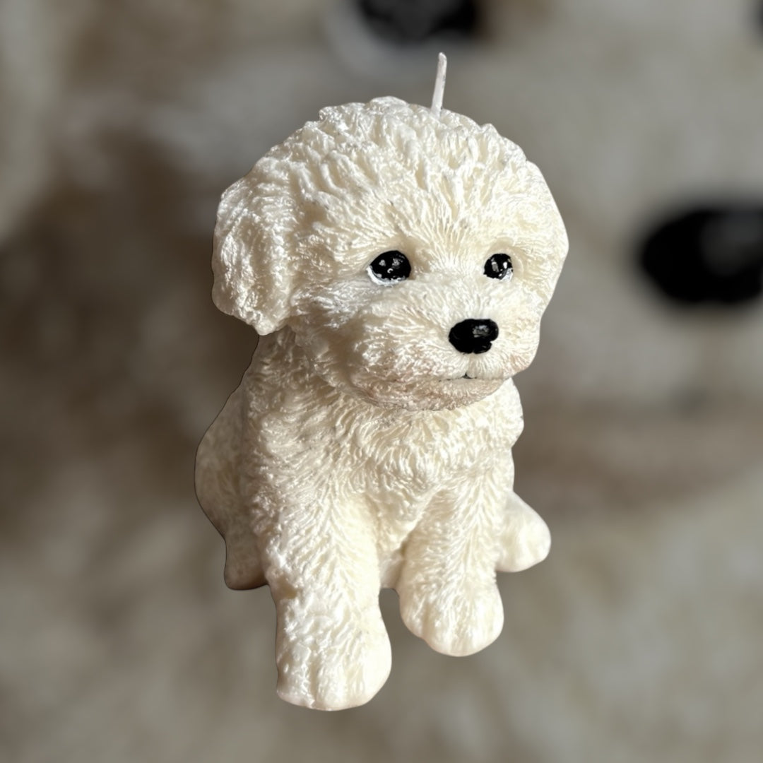 Customised Teddy dog candle