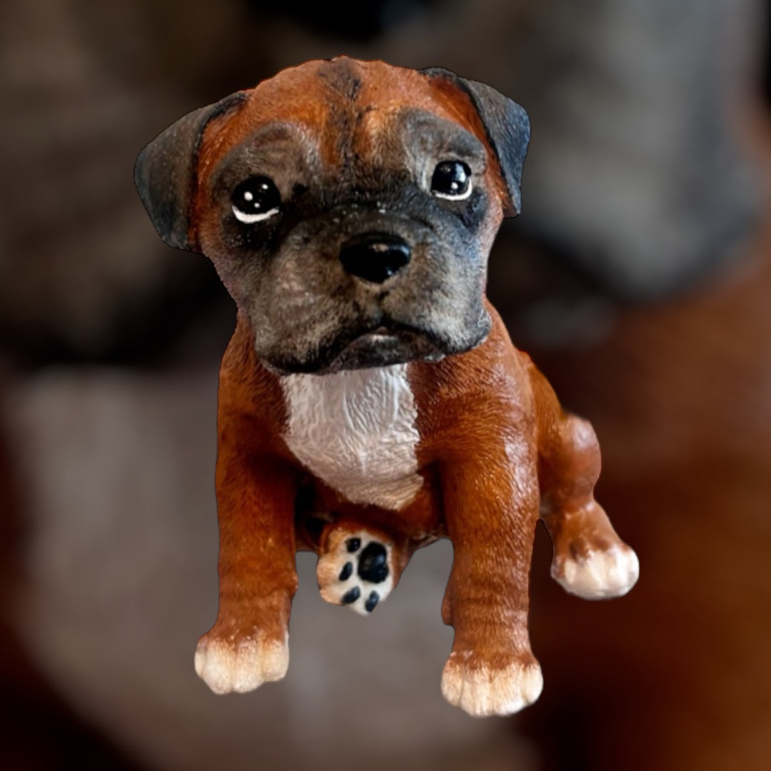 Customised Boxer dog candle