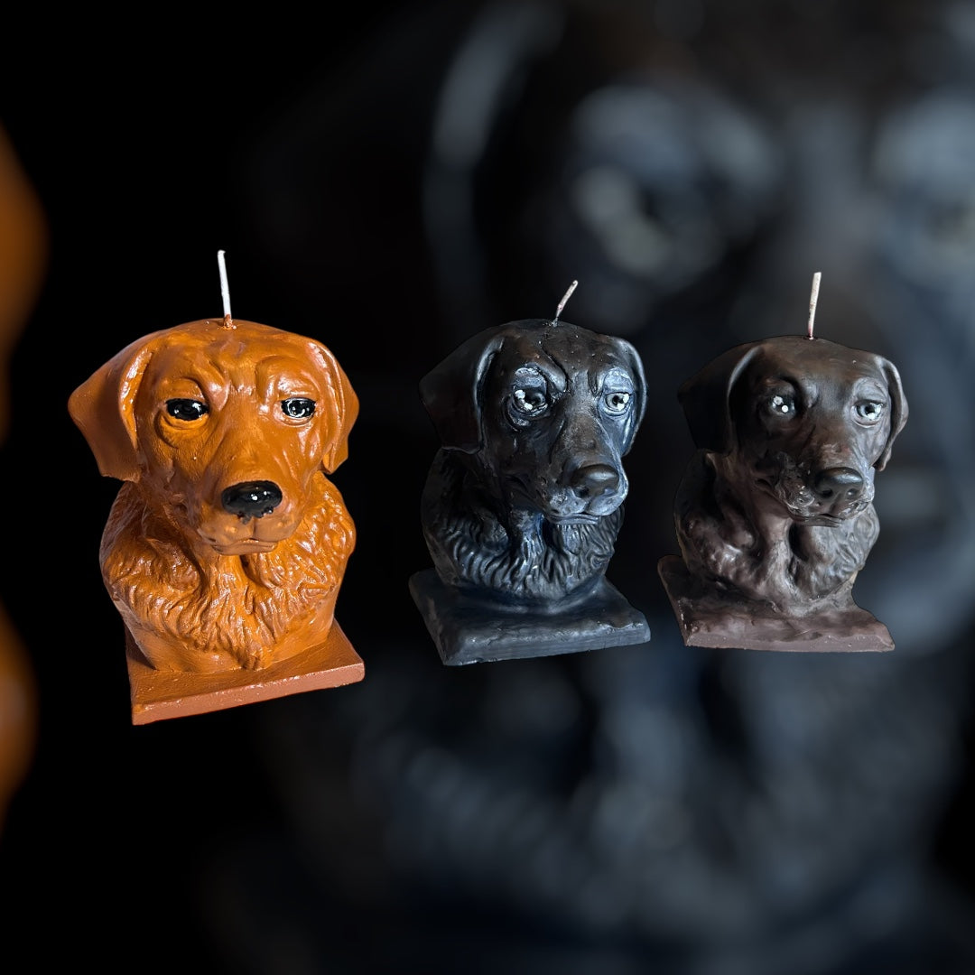 Customised Labrador candle
