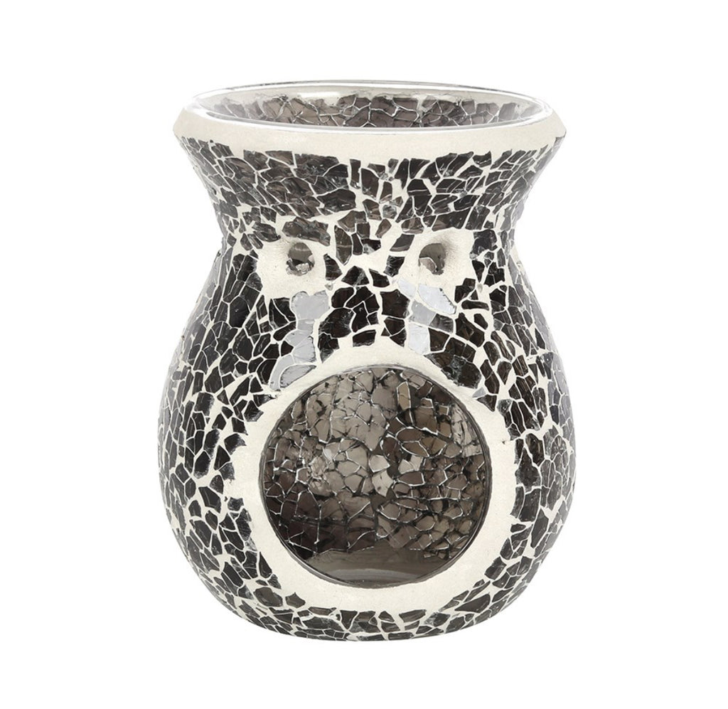 Small gunmetal grey crackle burner