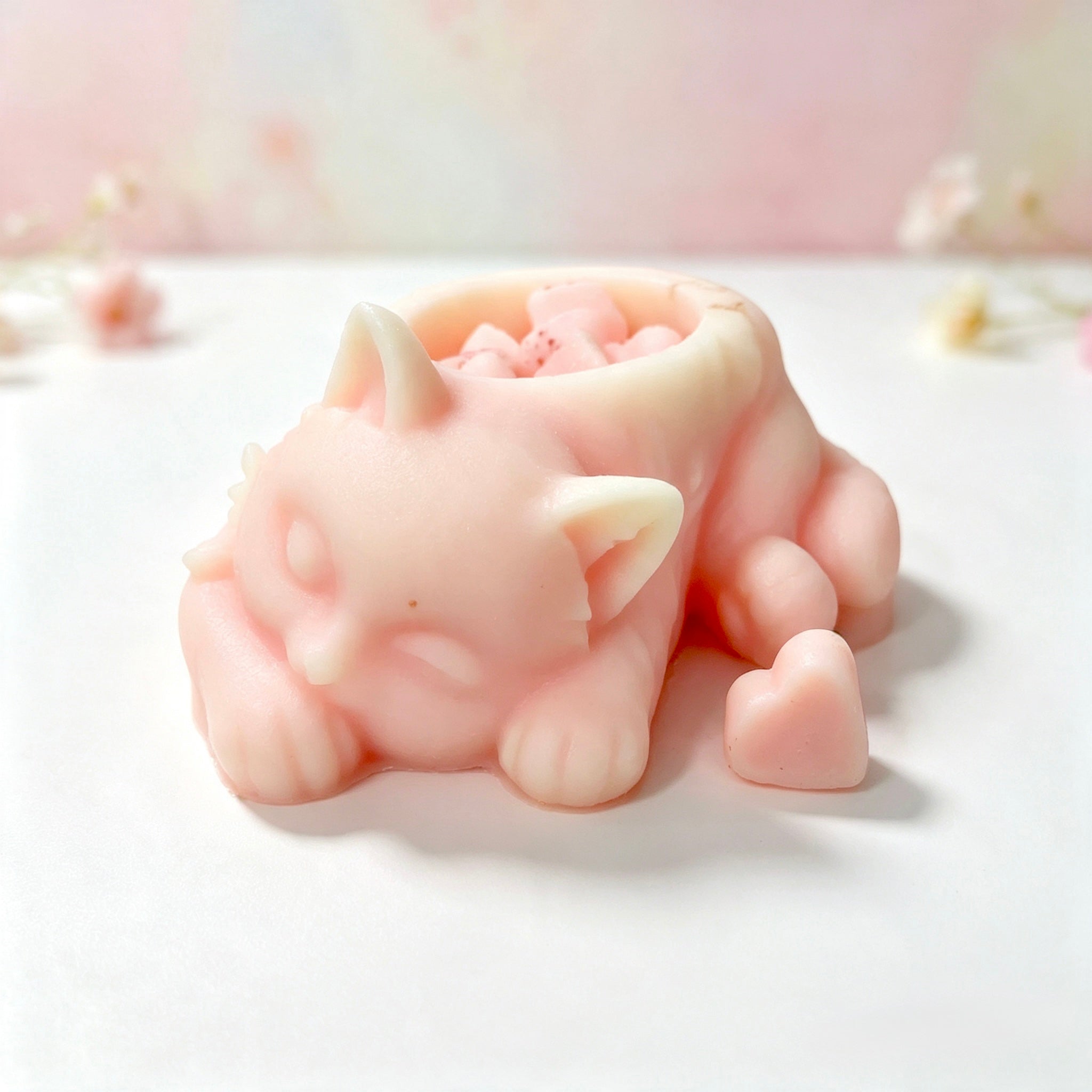 Sleeping Cat Wax Melts – Natural Soy Wax | Handcrafted with Mini Hearts Inside