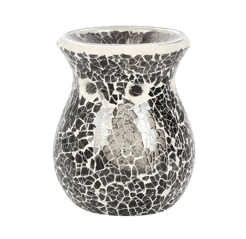 Small gunmetal grey crackle burner