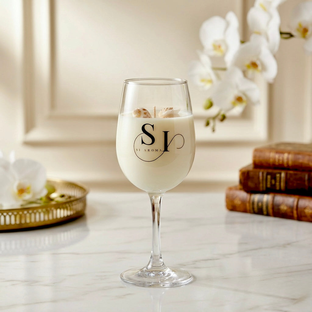 Rhubarb & Custard Scented Candle | Luxury Home Fragrance | SI AROMA