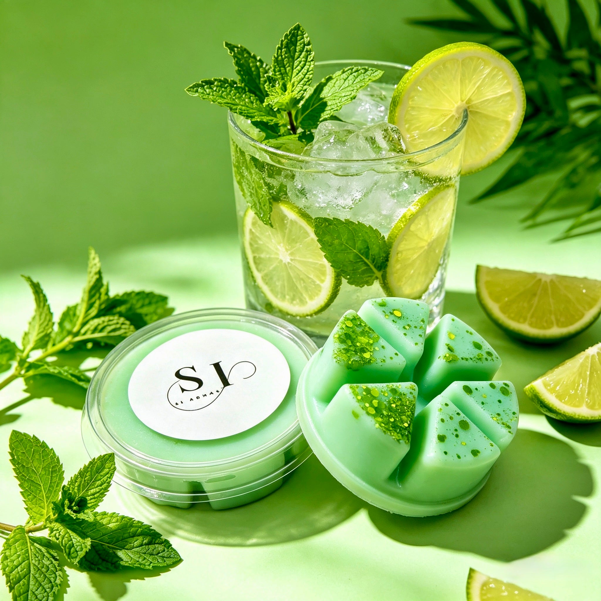 Mojito wax melt pot