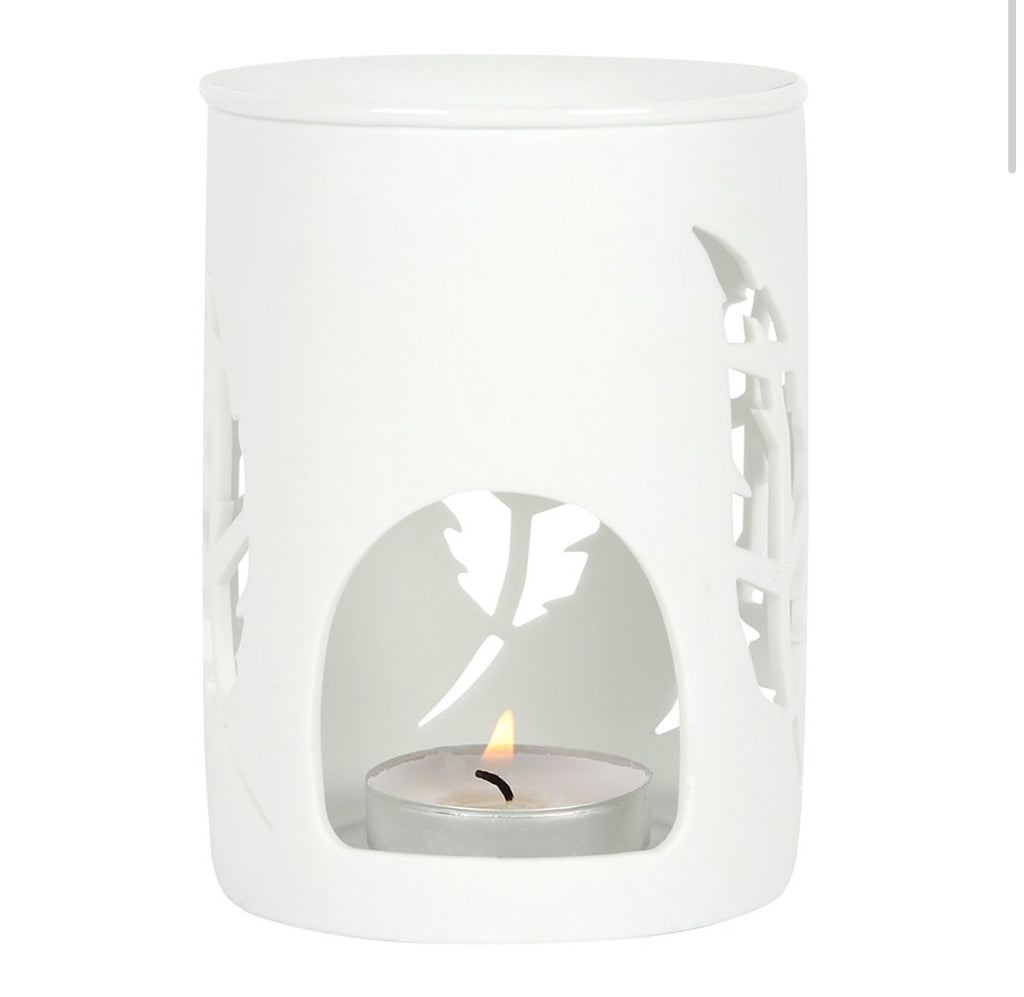 White feather cut out Burner
