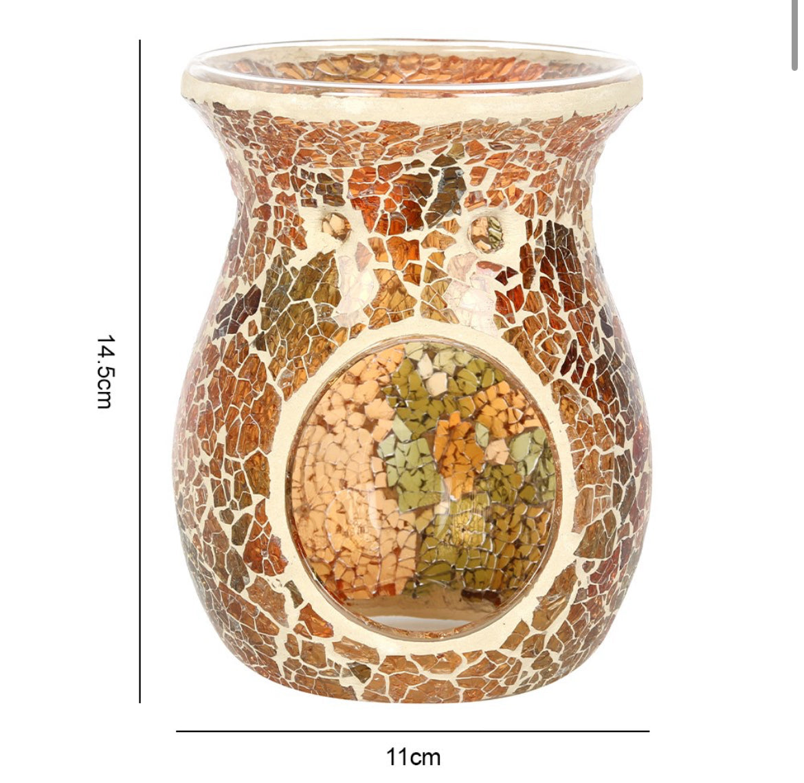 Large brown crackle burner