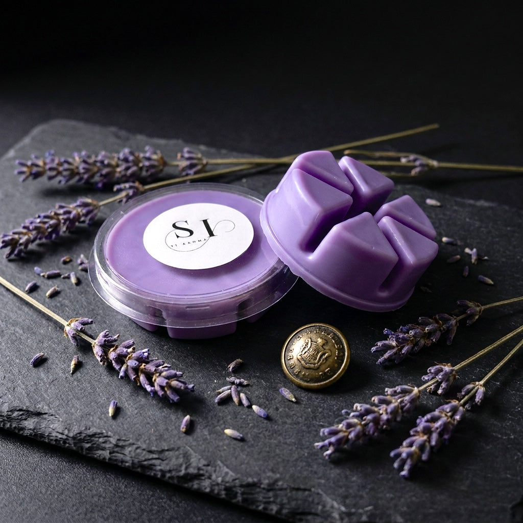 Lavender & Leather wax melt pot