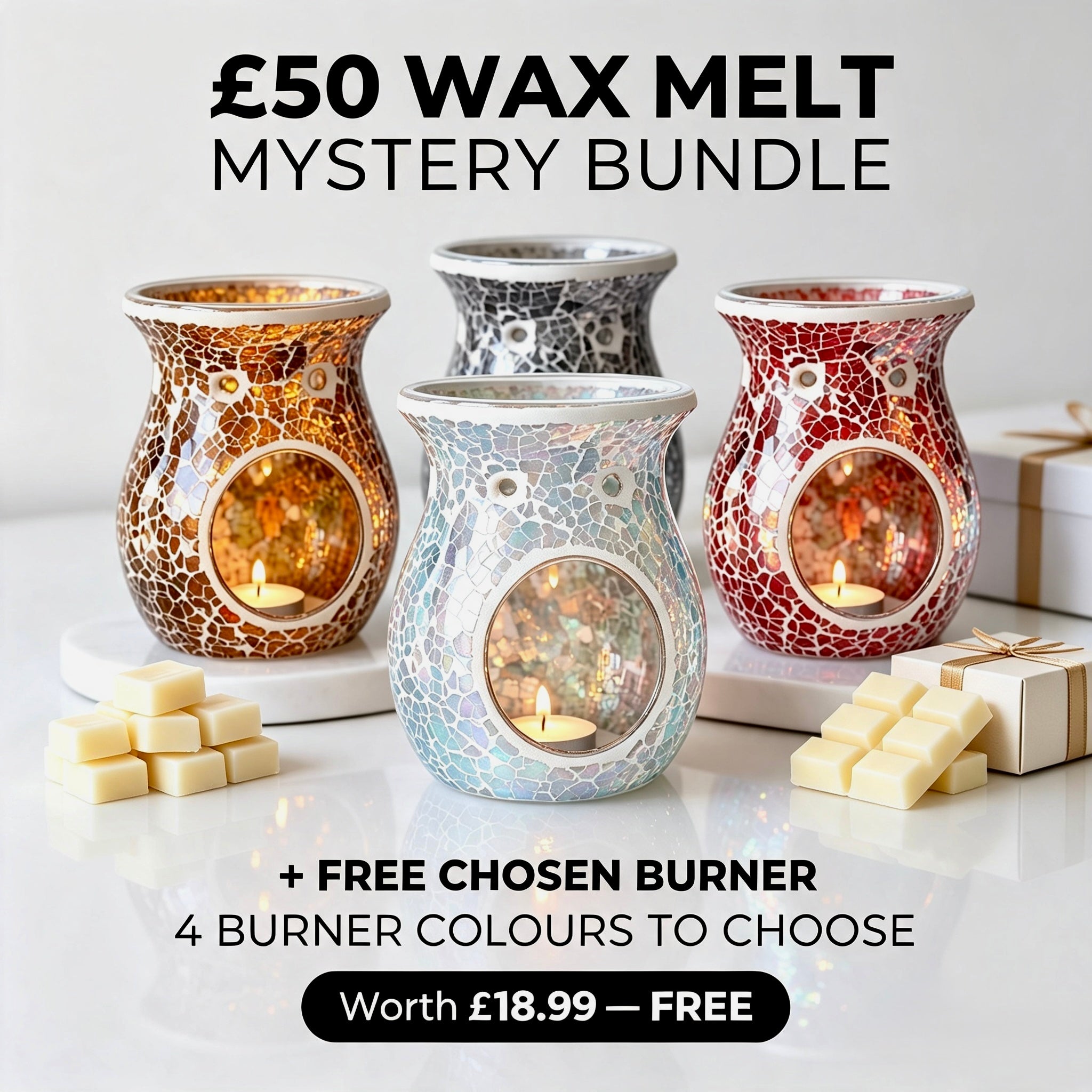 ✨ Large Burner & Wax Melt Mystery Box – Premium Bundle