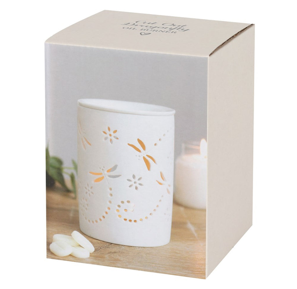 White dragonfly cut out burner