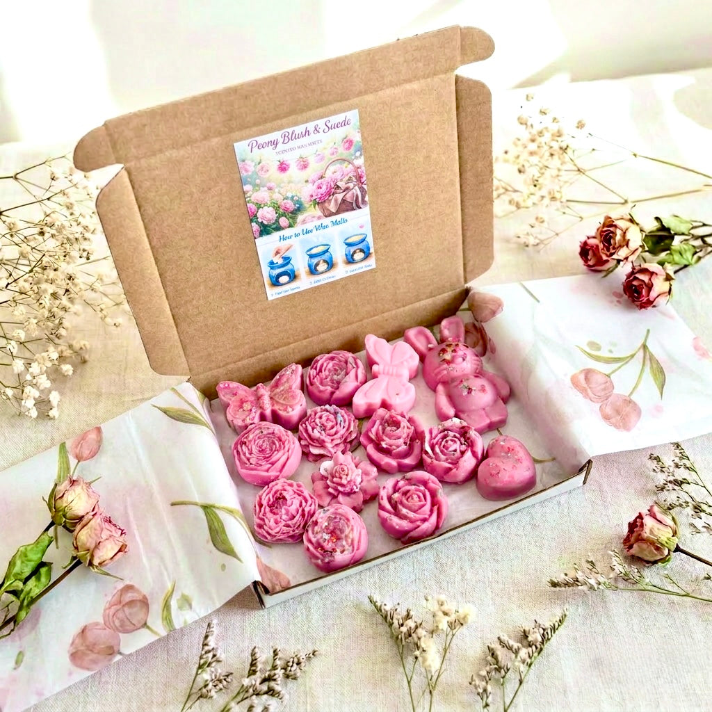 Peony Blush & Suede Wax Melts - Floral & Luxurious