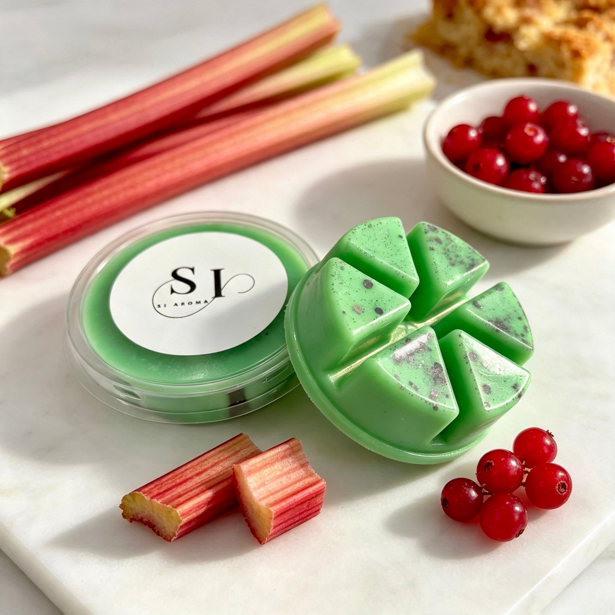 Wild Rhubarb wax melt pot