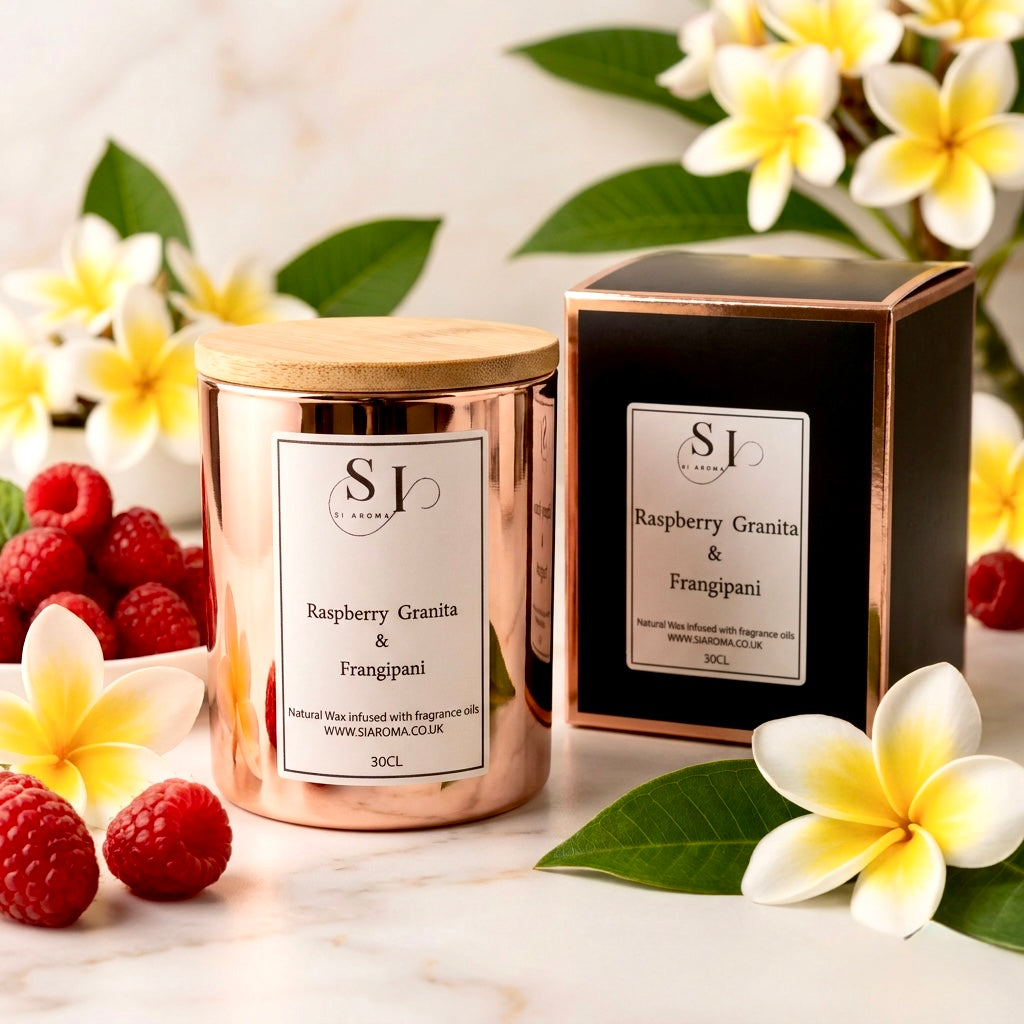 30cl Raspberry Granita & Frangipani Candle