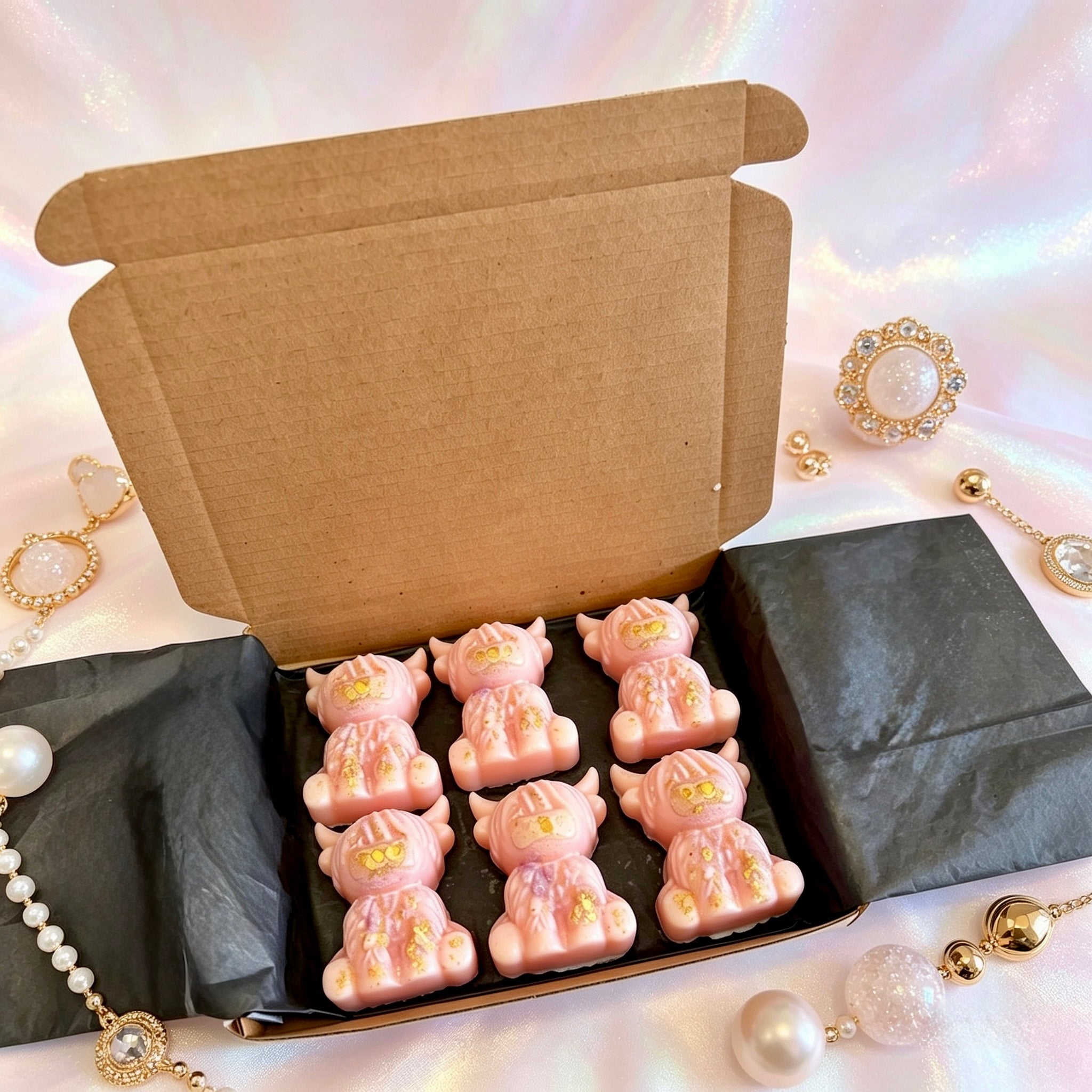 6 Highland Cow Wax Melts – Luxury Fizz Scent | Natural Soy Wax