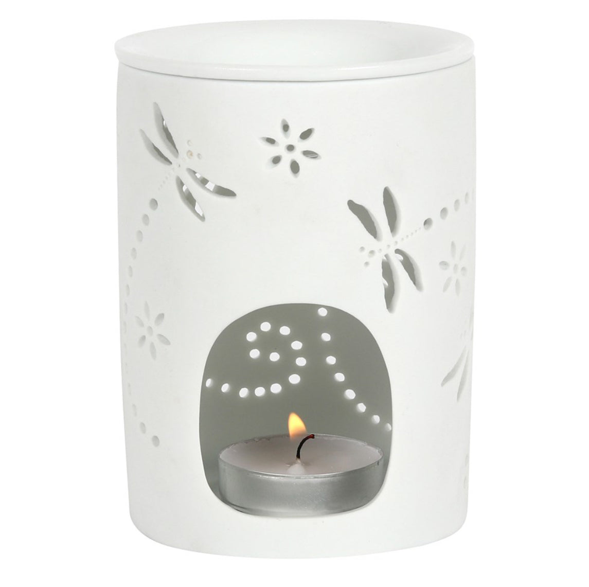 White dragonfly cut out burner