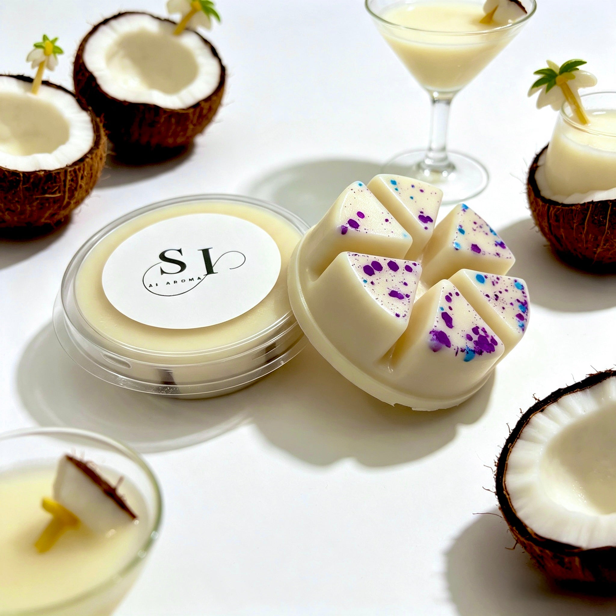 Coconut Crazy Cocktail wax melt pot