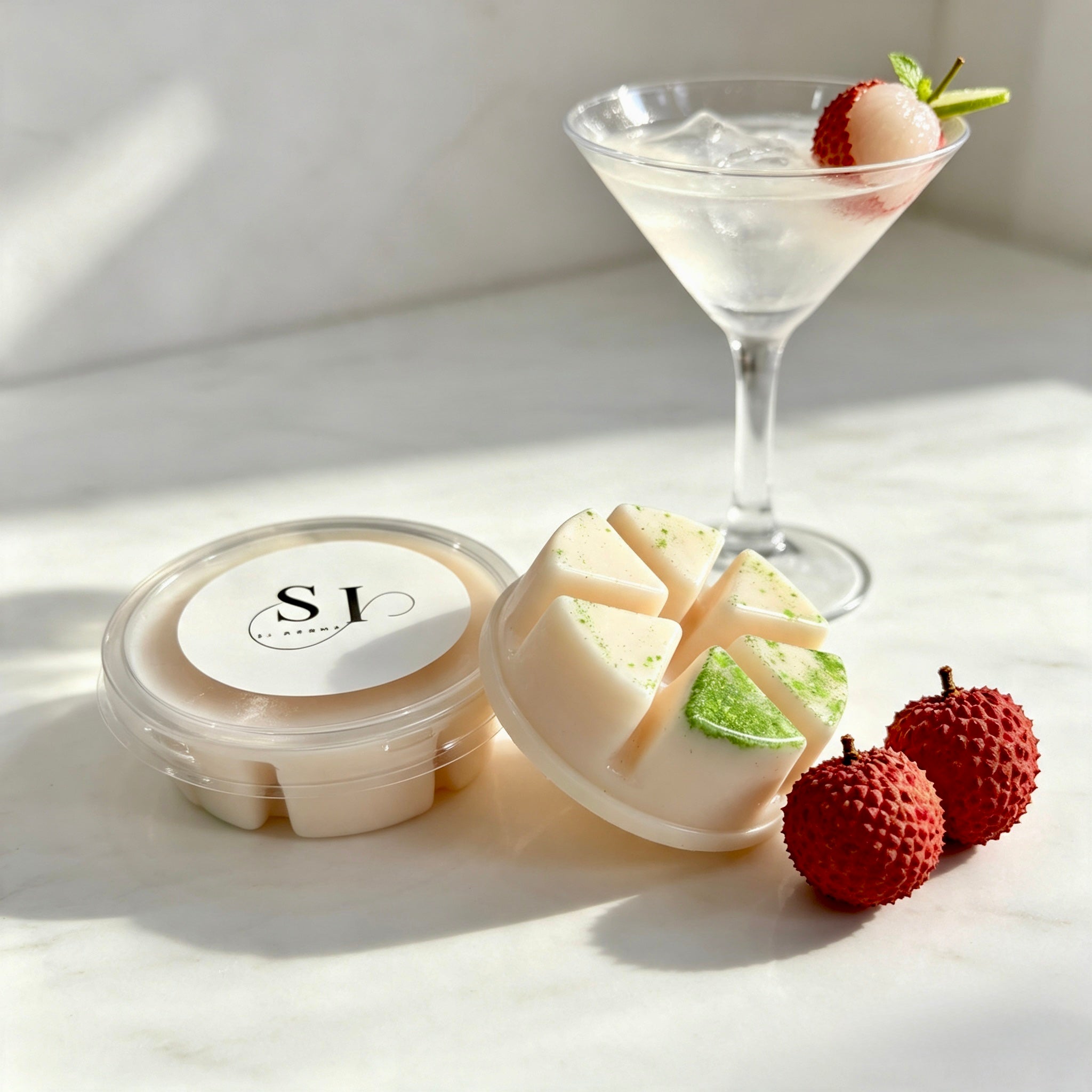Lychee Martini wax melt pot