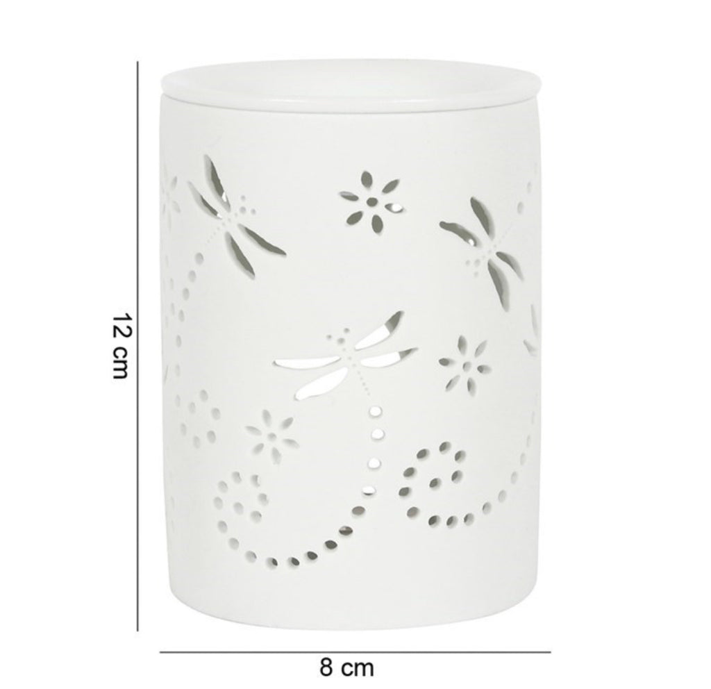 White dragonfly cut out burner