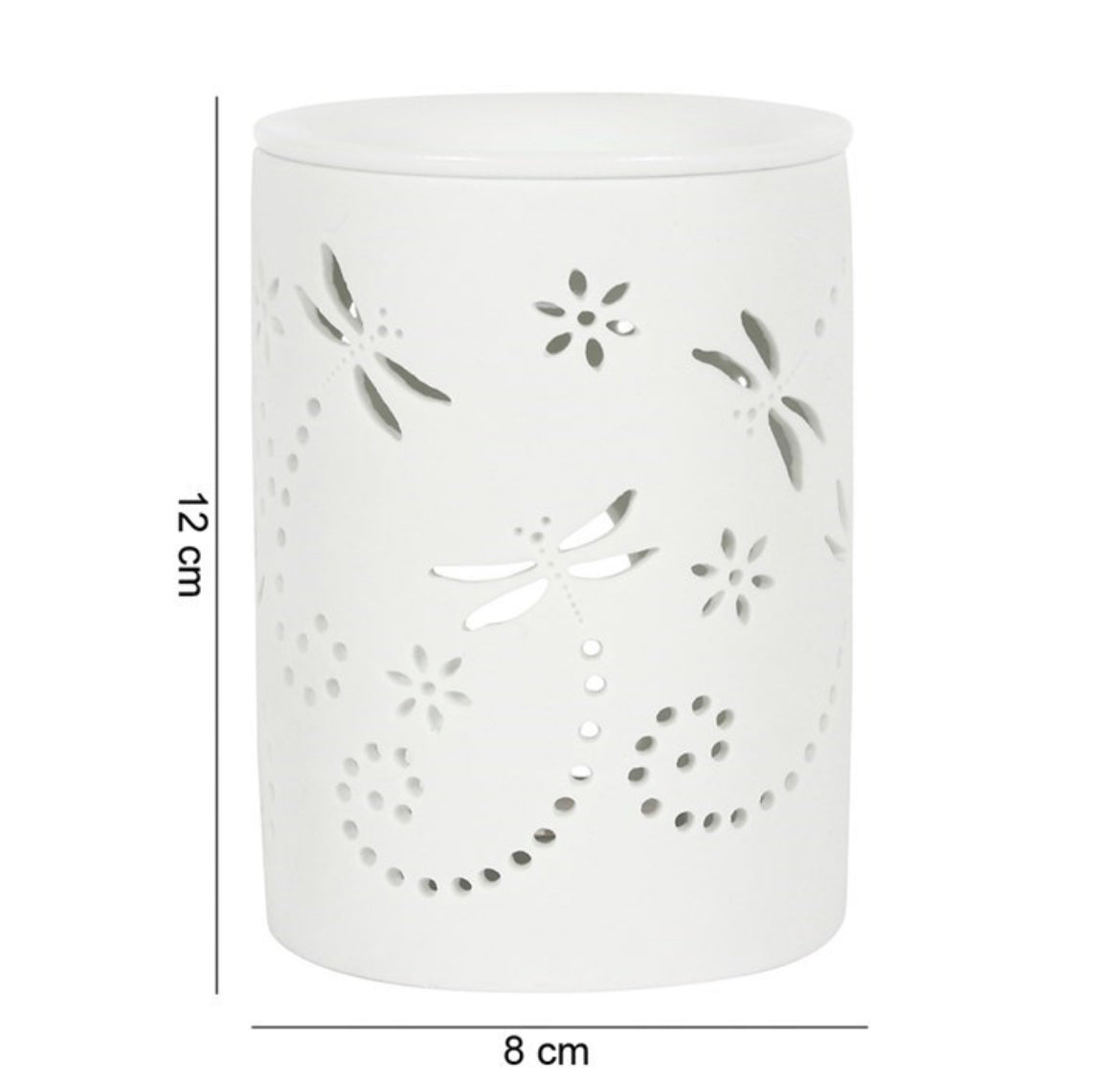 White dragonfly cut out burner
