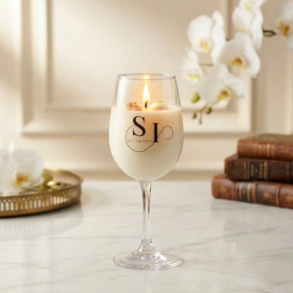 Rhubarb & Custard Scented Candle | Luxury Home Fragrance | SI AROMA