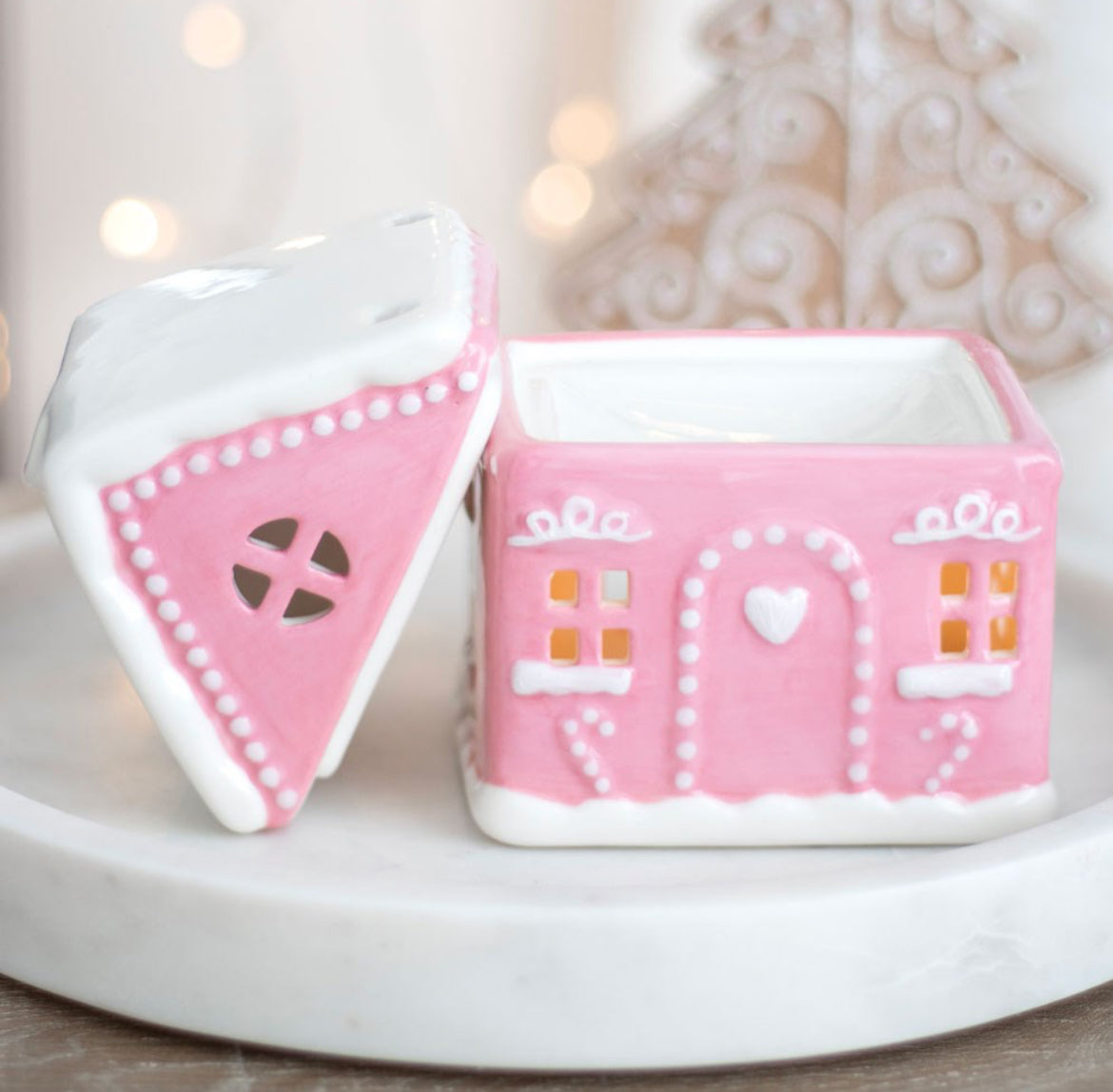 Pink gingerbread house burner