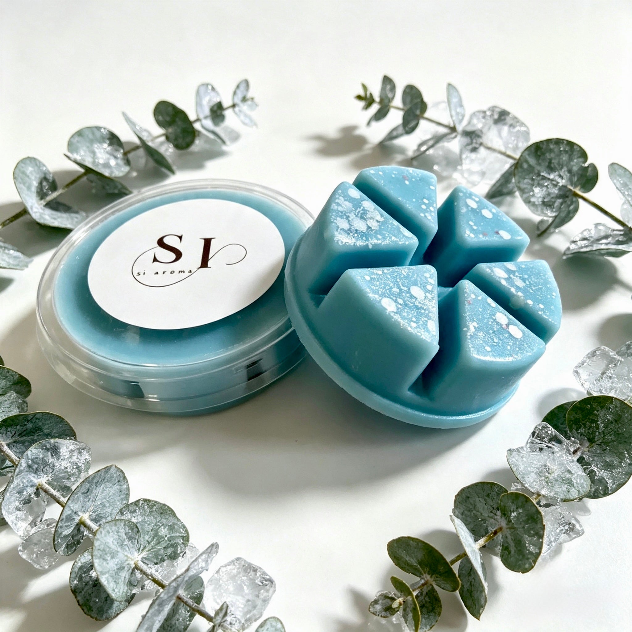 Iced Eucalyptus wax melt pot