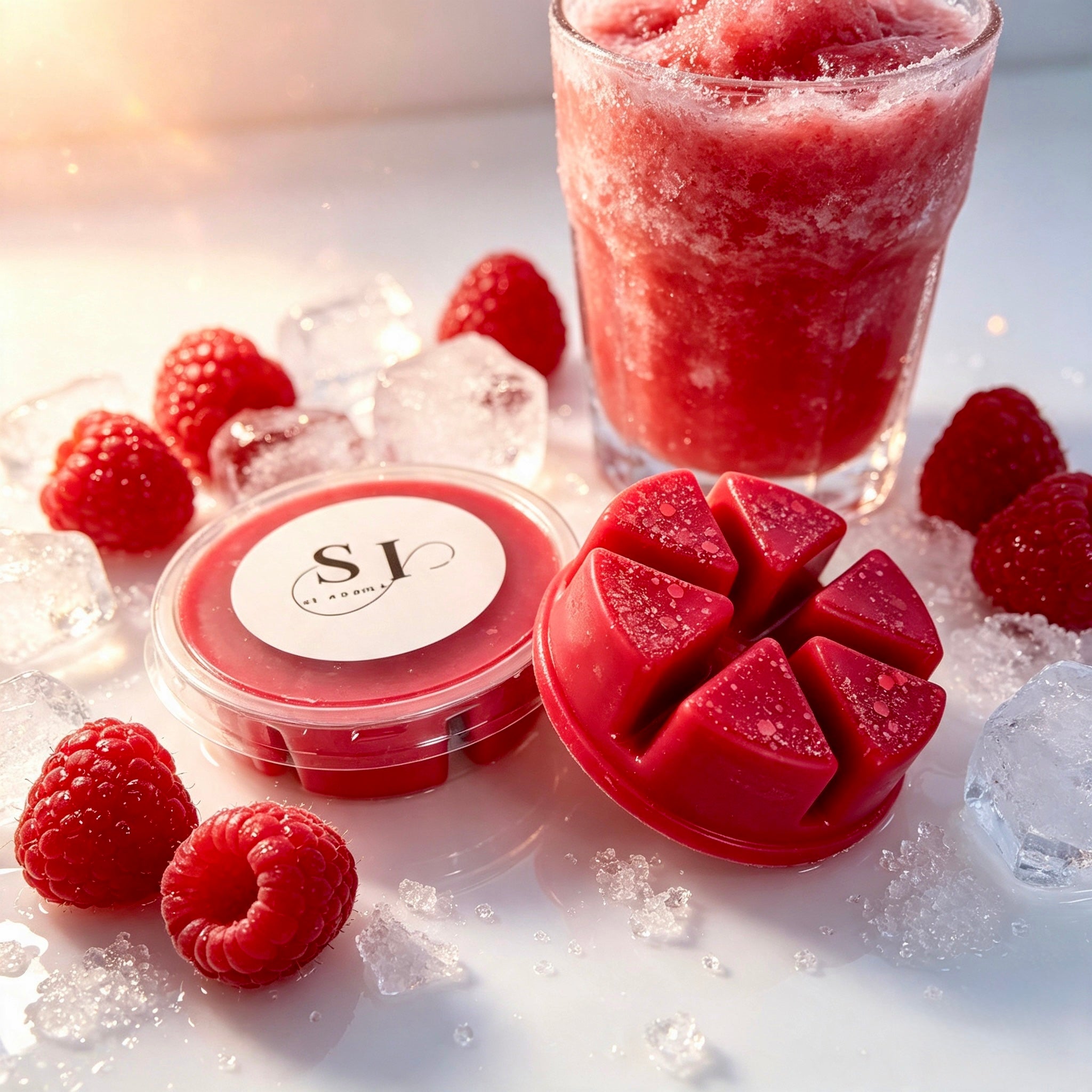 Raspberry Slushie wax melt pot