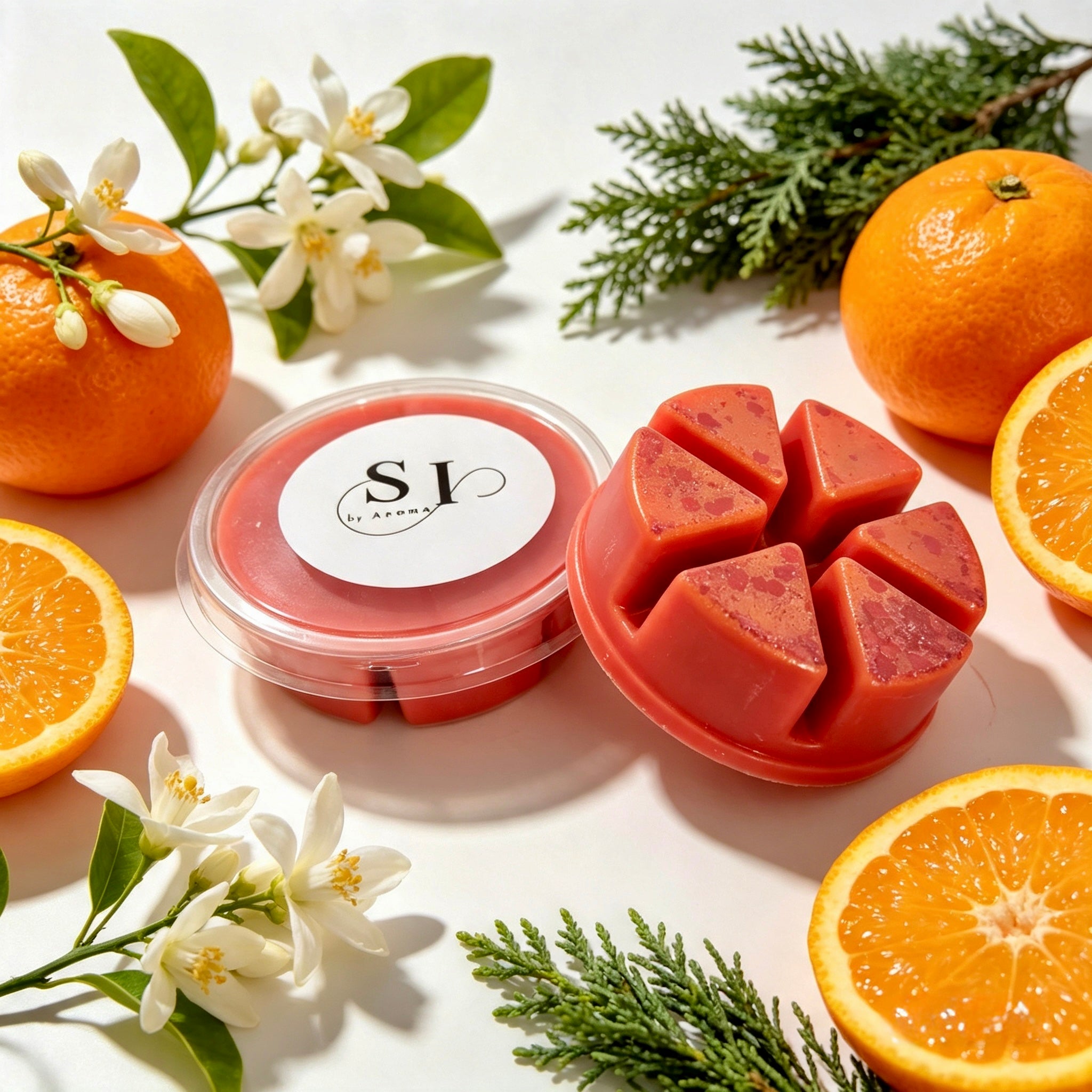 Orange Blossoms & Coastal Cypress wax melt pot