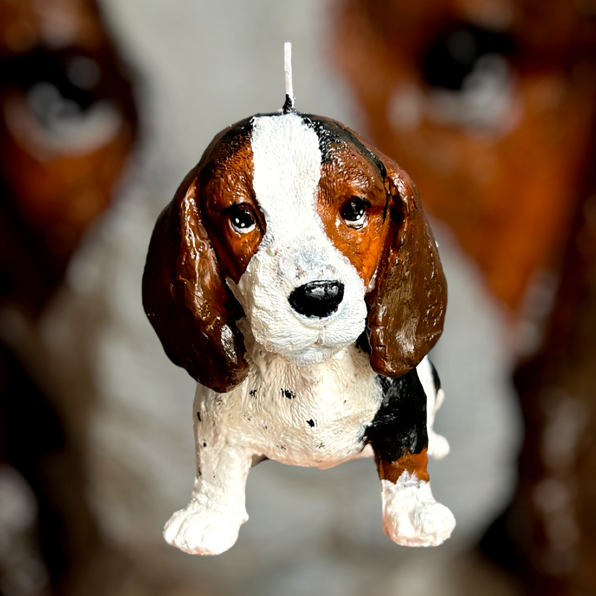 Customised Basset hound candle
