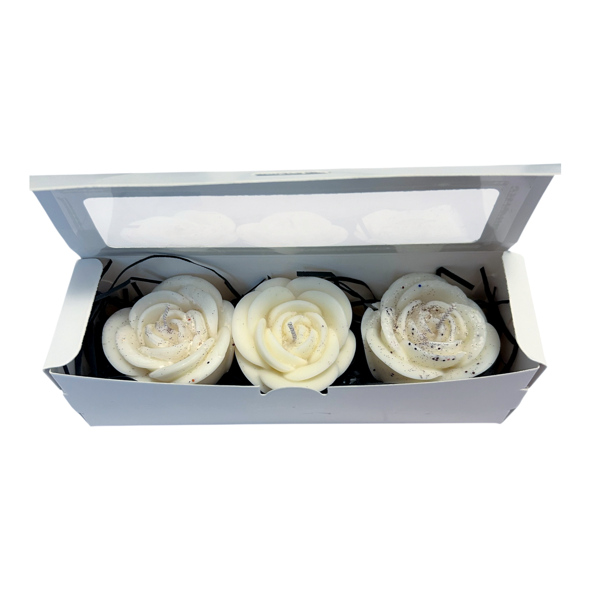 Set of 3 rose candles