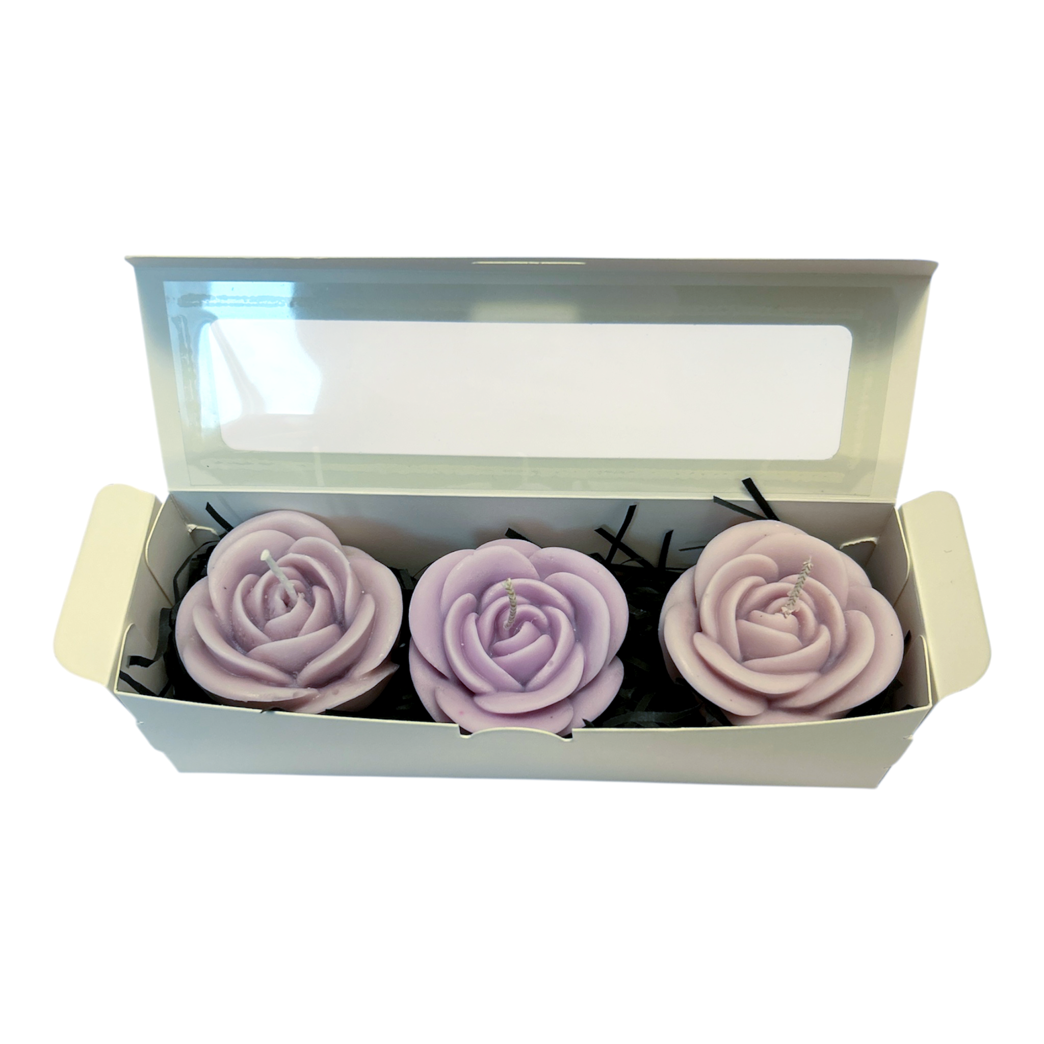 Set of 3 rose candles