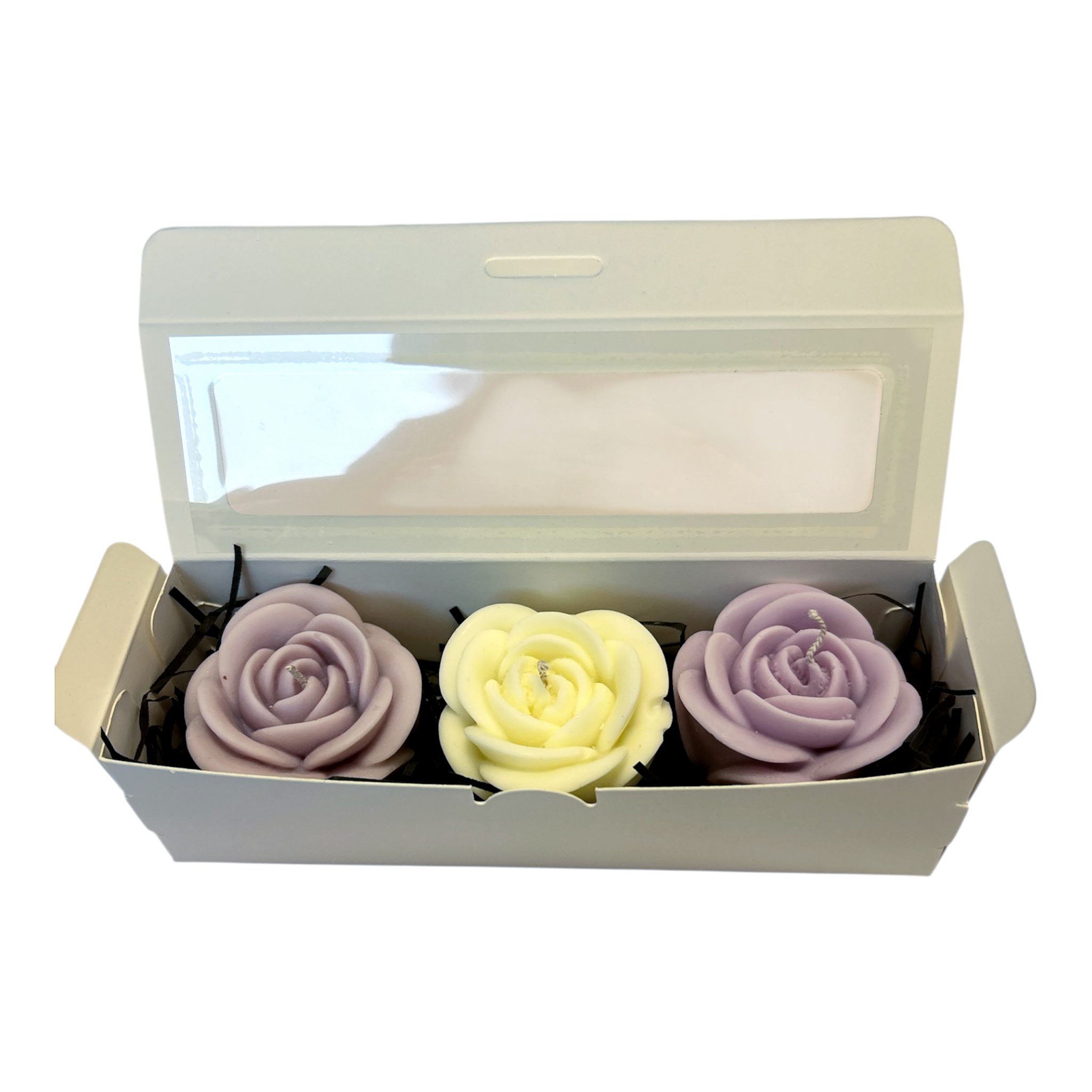 Set of 3 rose candles