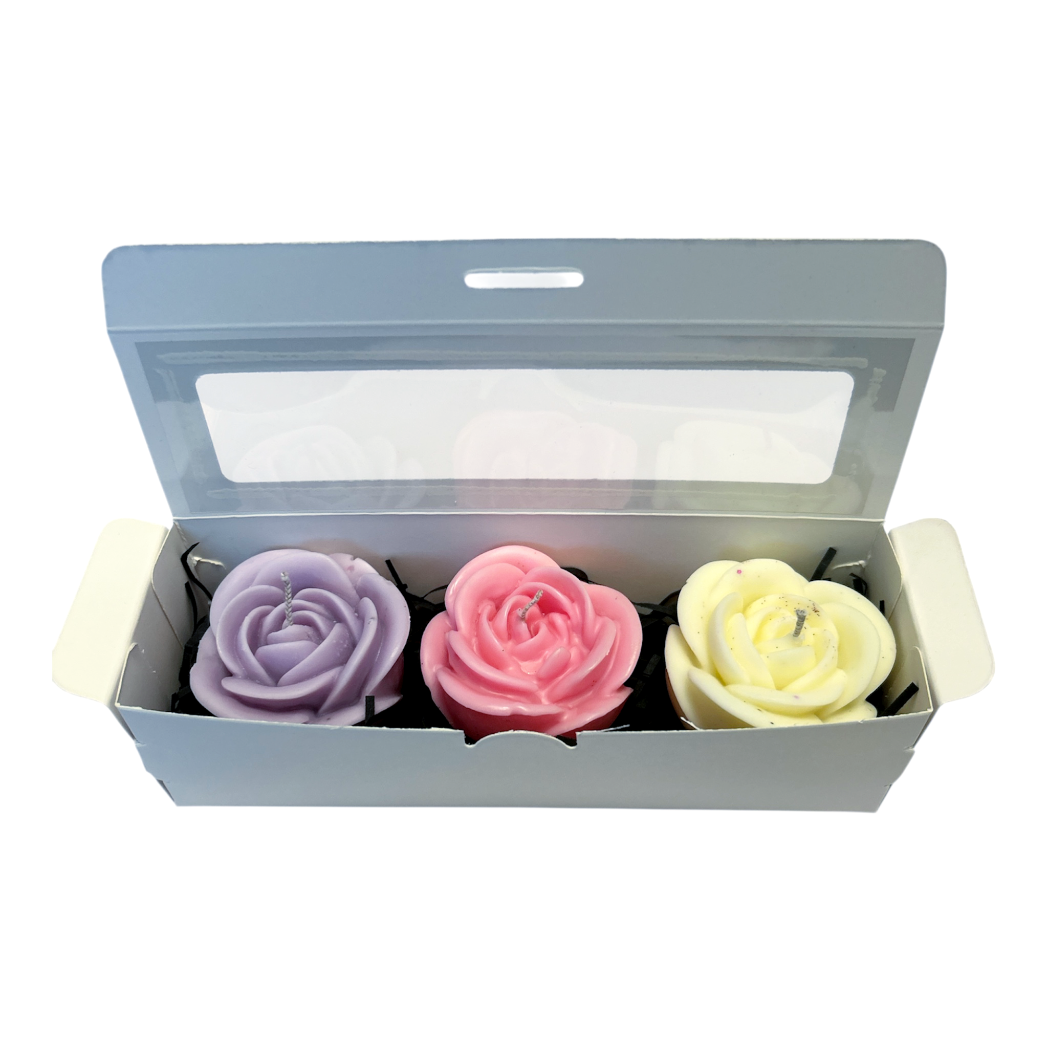 Set of 3 rose candles