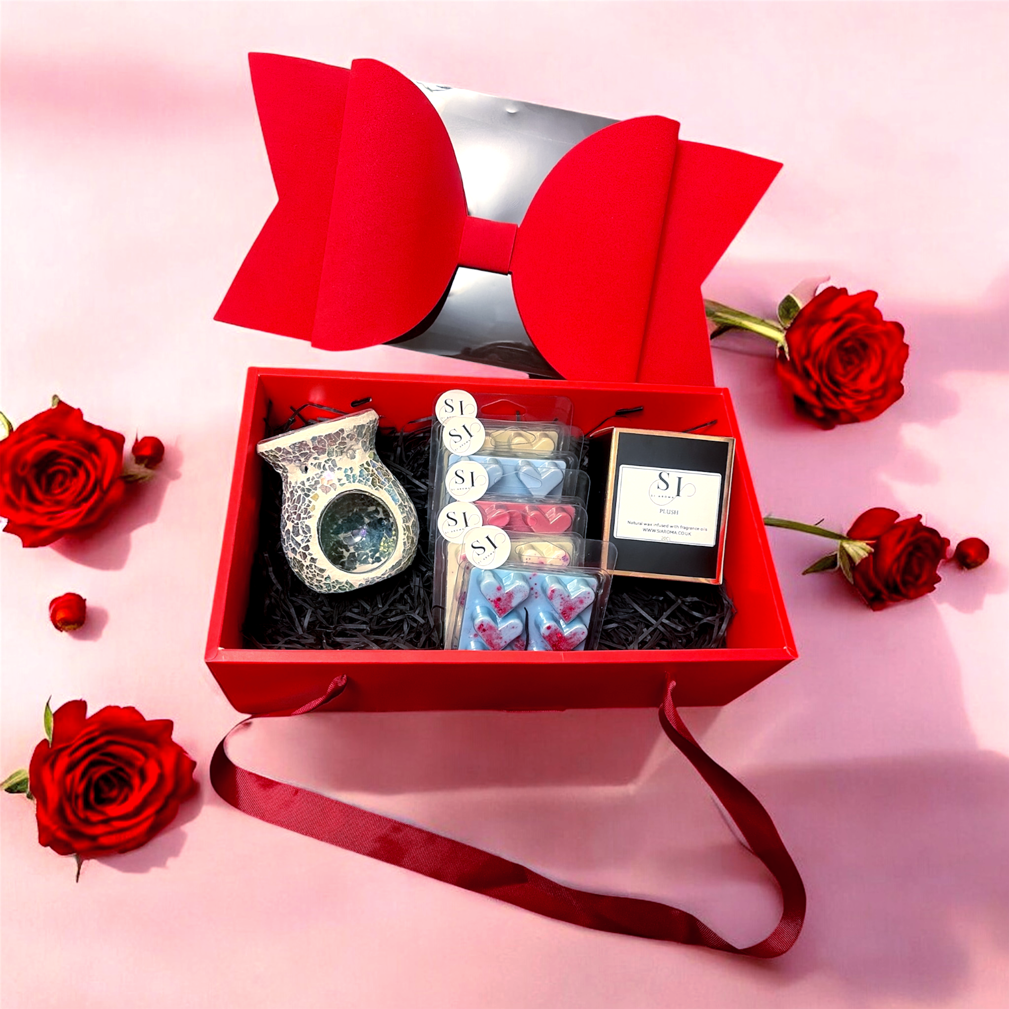 🎀 Luxury Red Bow Gift Box – Candle & Wax Melt Collection 🎀