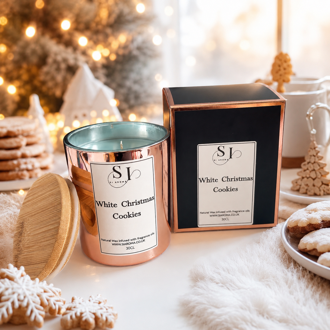 30cl White Christmas Cookies soy wax candle
