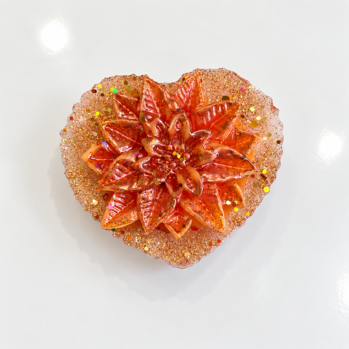 Wax Melt Cupcake – Poinsettia flower design
