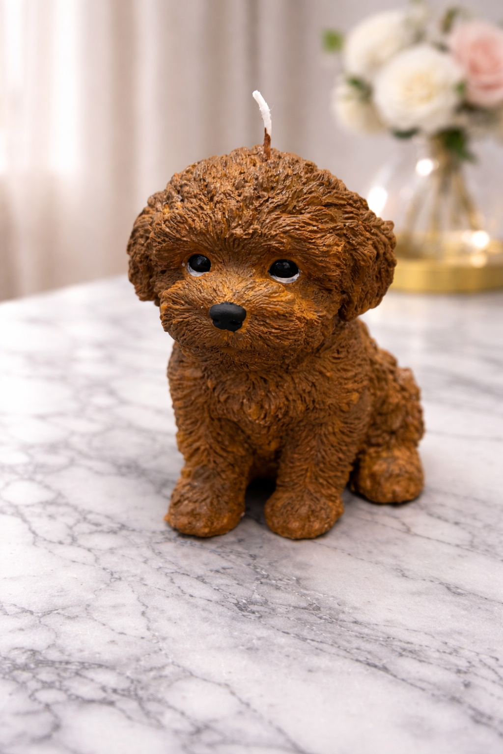 Decorative Shih-Poo puppy candle – Handmade Soy Wax (515g)