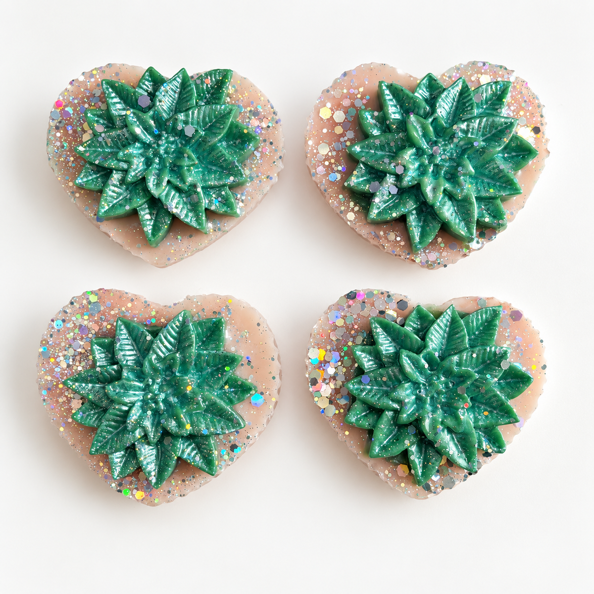 Wax Melt Cupcake – Poinsettia flower design