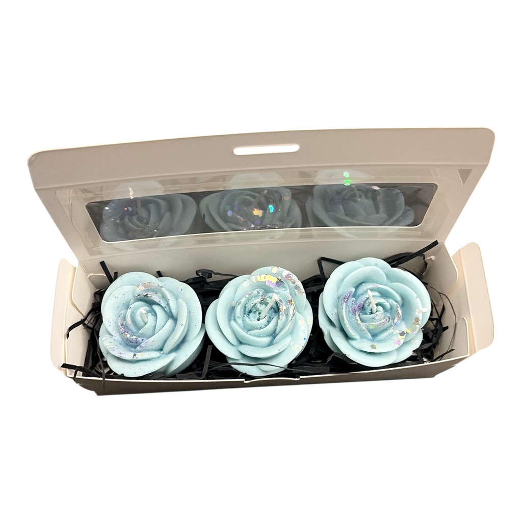 Set of 3 rose candles