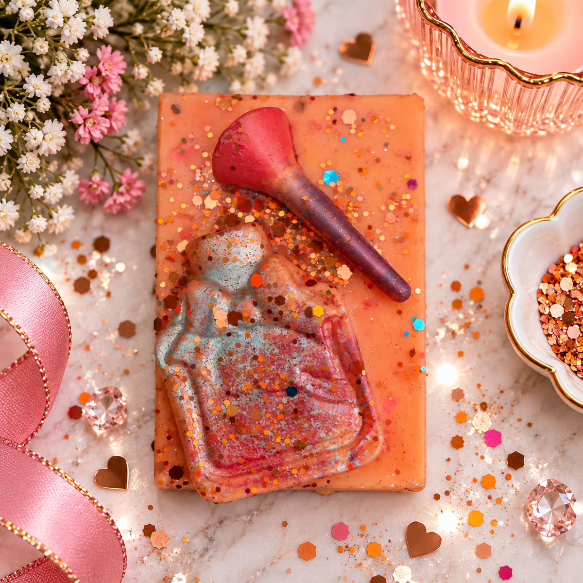 Baby Powder Decorated Stacked Wax Melts | Choose Your Design