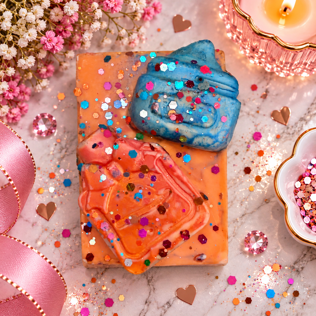 Baby Powder Decorated Stacked Wax Melts | Choose Your Design