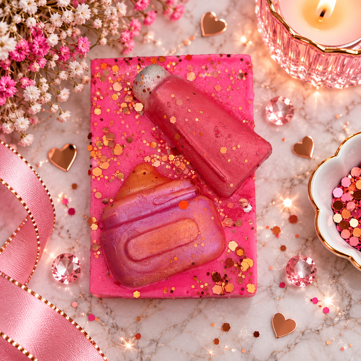 Baby Powder Decorated Stacked Wax Melts | Choose Your Design