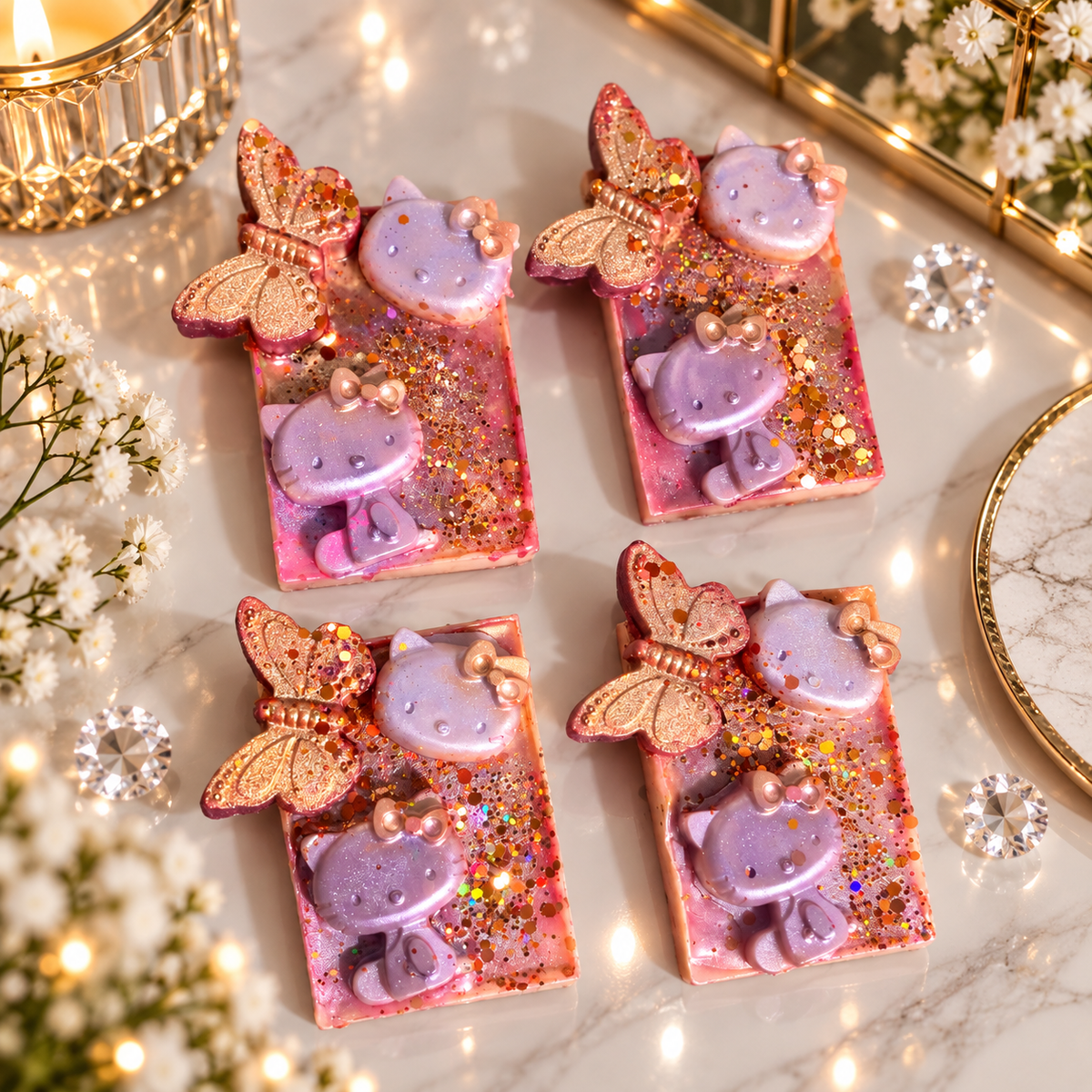 Citrus Bliss & Frankincense Decorated Stacked Wax Melts | Choose Your Design