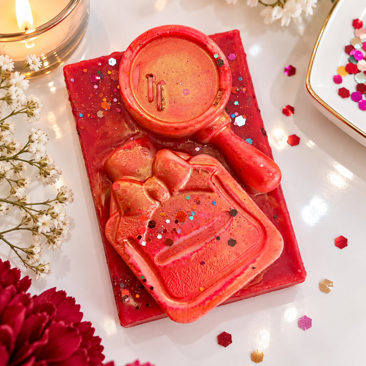 Citrus Bliss & Frankincense Decorated Stacked Wax Melts | Choose Your Design
