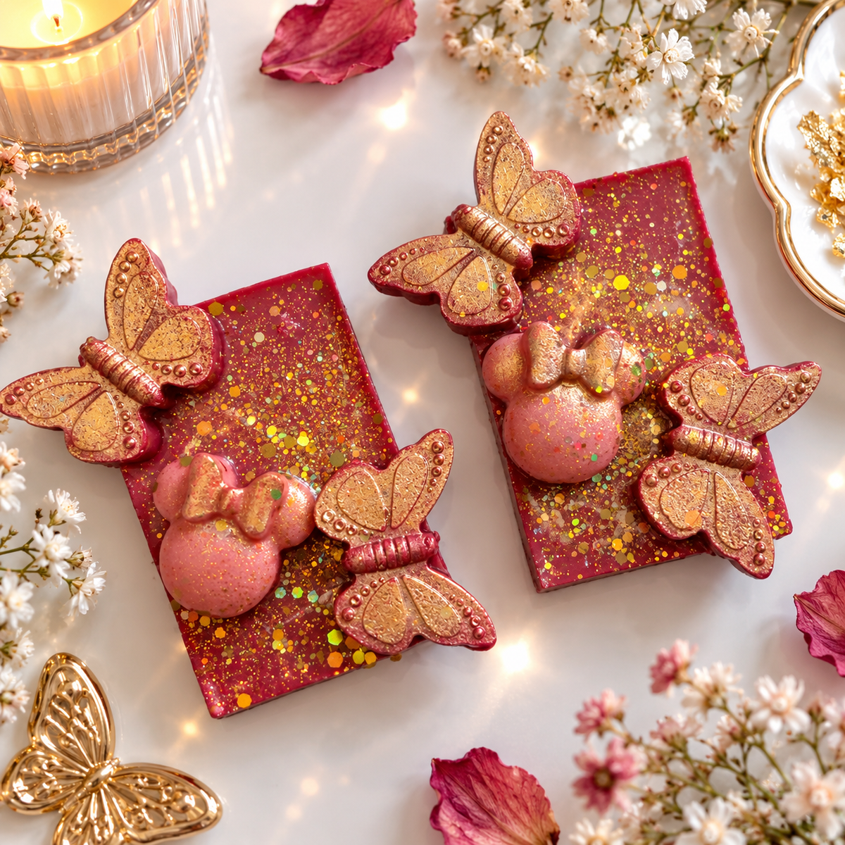 Violet Decorated Stacked Wax Melts | Choose Your Design