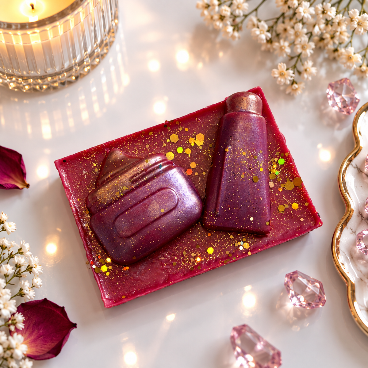 Violet Decorated Stacked Wax Melts | Choose Your Design