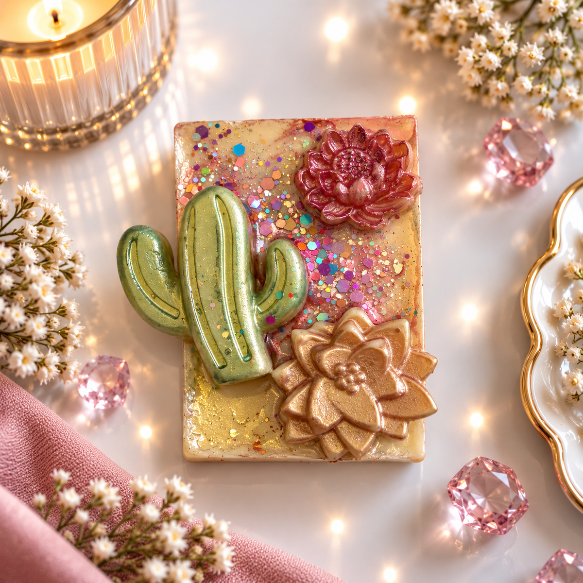 Violet Decorated Stacked Wax Melts | Choose Your Design