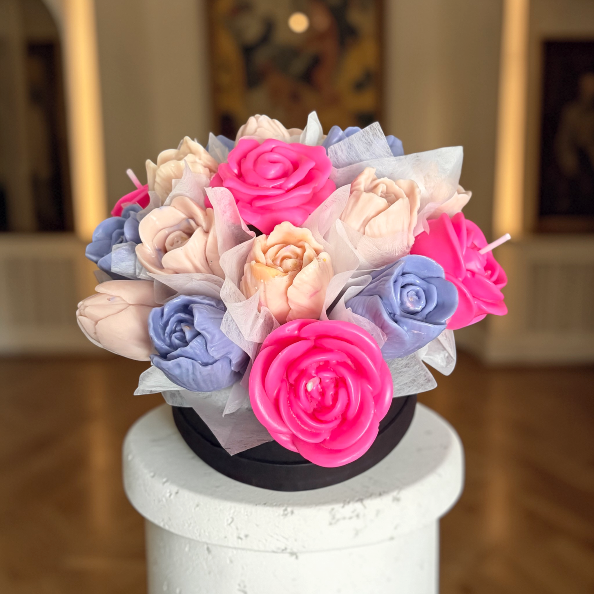 Wax Melt Flower Bouquet – Black Box | Exotic Fruit & Sour Patches