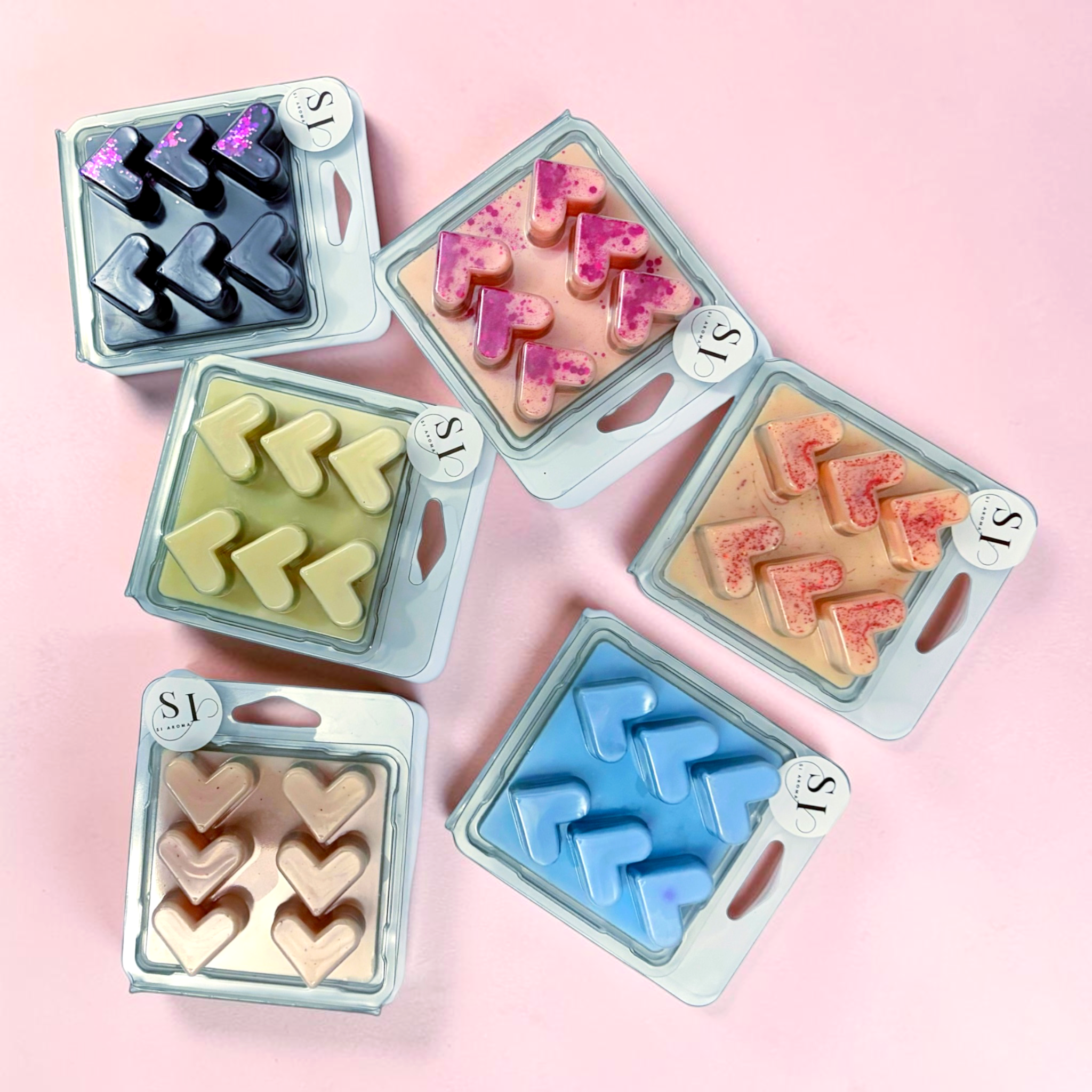 ✨ Mystery Wax Melt Box – 6 Mystery Scents (Heart Clamshells) ✨